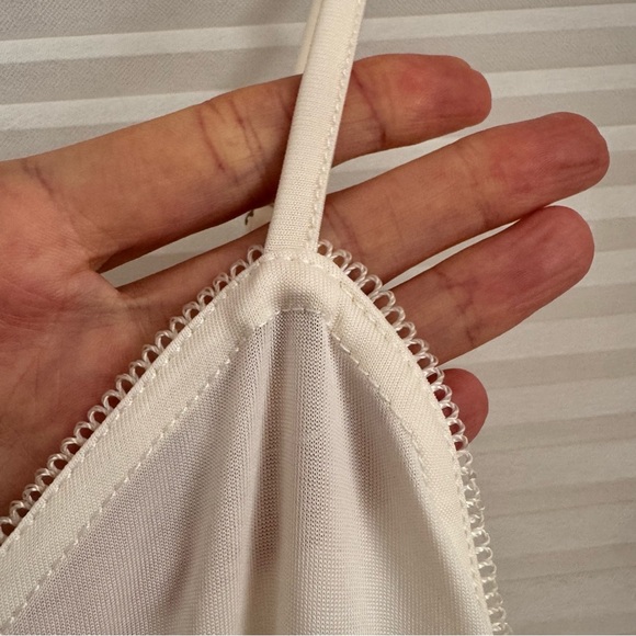 Zimmerman Spaghetti Strap V Neck Midi Slip lace trim Dress Cream / Ivory size 0 - Picture 7 of 16